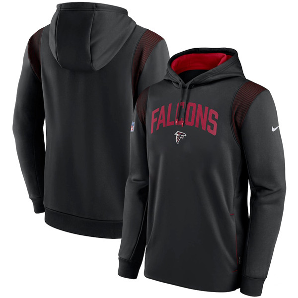 Mens Atlanta Falcons Black Sideline Stack Performance Pullover Hoodie,We sell and wholesale Mens Atlanta Falcons Black Sideline Stack Performance Pullover Hoodie on line form chian!